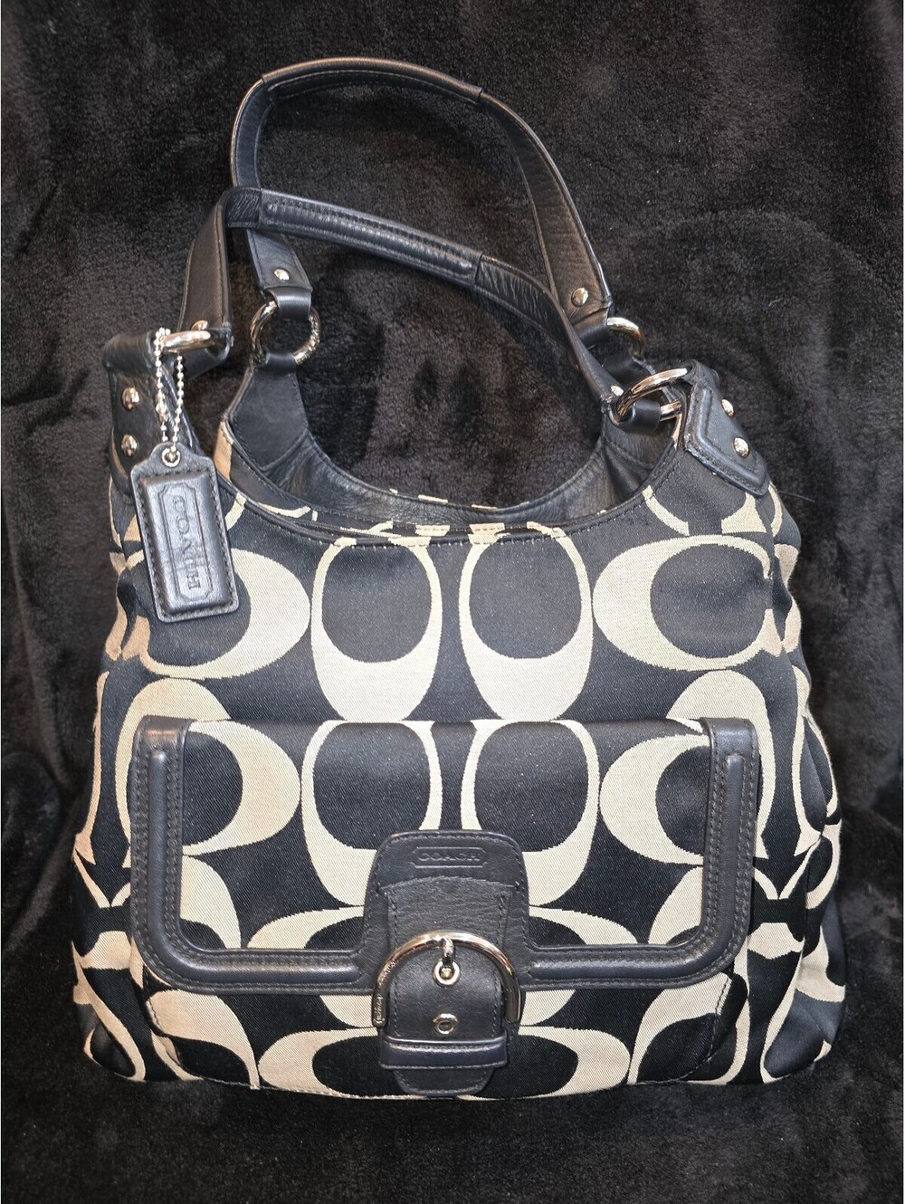 46. 2013 Coach Campbell Signature Hobo Black